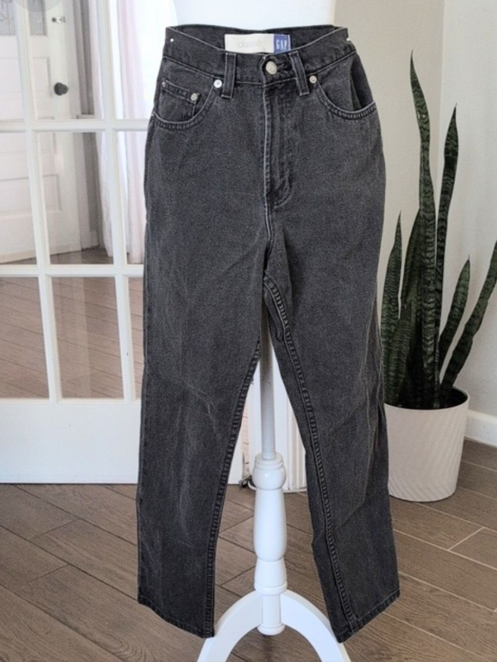 Vintage GAP Classic  Women's Washed Black Leg Jeans 6 Ankle